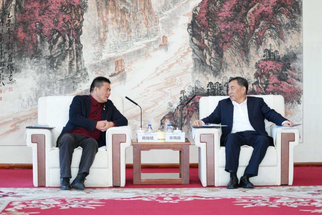 中国能建董事长宋海良与“三新”联盟成员远东控股集团创始人、董事局主席蒋锡培会谈