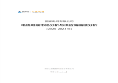 獨(dú)家研報(bào)|國(guó)家電網(wǎng)有限公司電線電纜市場(chǎng)分析與供應(yīng)商畫(huà)像分析(2020-2024年
